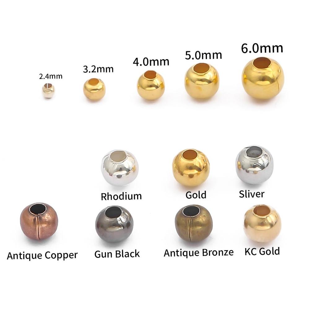 Iron Round Bead Spacer, Handmade Diy Clip Earrings Positioning Buckle, Jewelry Accessories Loose Bead Material