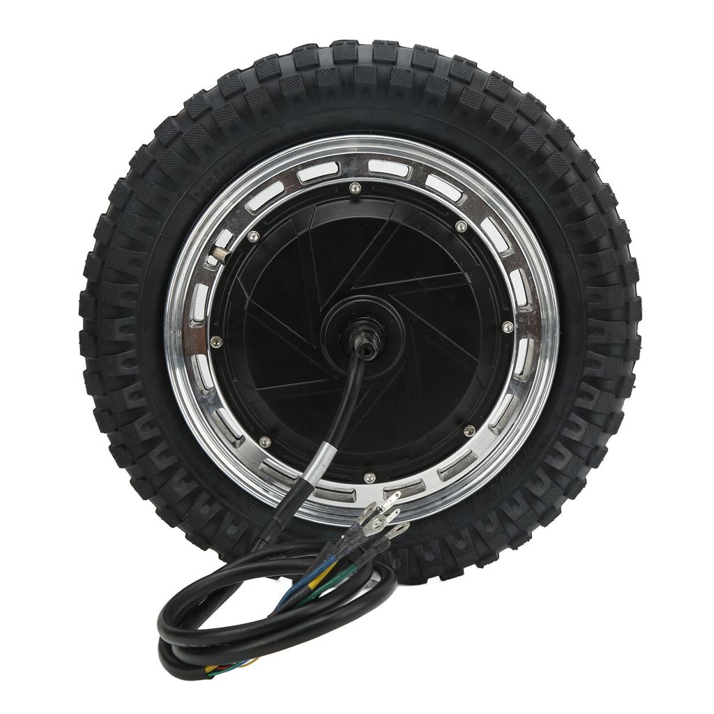 12in Wheel Hub Motor 48V‑96V 800W‑6500W 1250 Rpm Disc Brake Gear Conversion Motor with Inner Outer Tire for Motorcycle