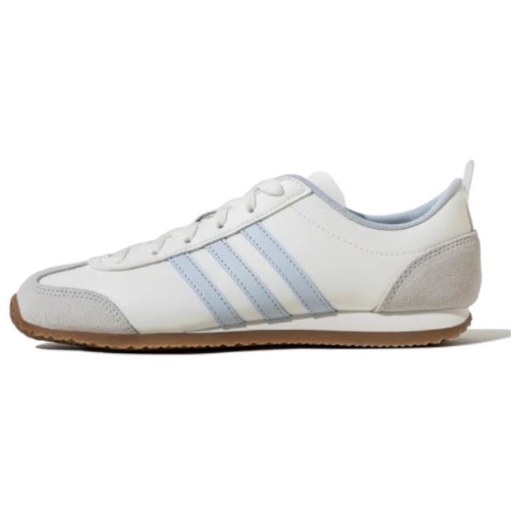 New Adidas VS JOG 2.0 Abrasion Resistant Low Top Casual Shoes Unisex White Blue JS4462