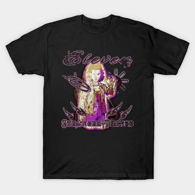 Men Black Print T-shirt Stranger Things Eleven Vintage Retro No-Cut Transfer Paper Print Cotton Tshirt