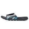 Li Ning Badfive Quiet Abrasion Resistant Slide Slippers Men's Black Blue ABTR007-4