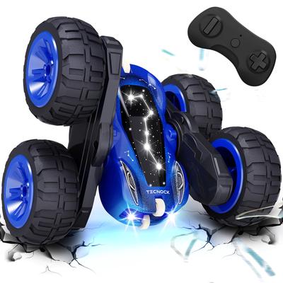 Tecnock Kids' Stunt Toy Remote Control Car, 360-Degree Rotation, Double-Sided Driving, USB Type-C Rechargeable, 4WD Off-Road RC Car, Boys' Birthday Gi