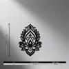 Iron Wall Art Black White Mandala Baroque Style Metal Decor for Indoor Outdoor Home