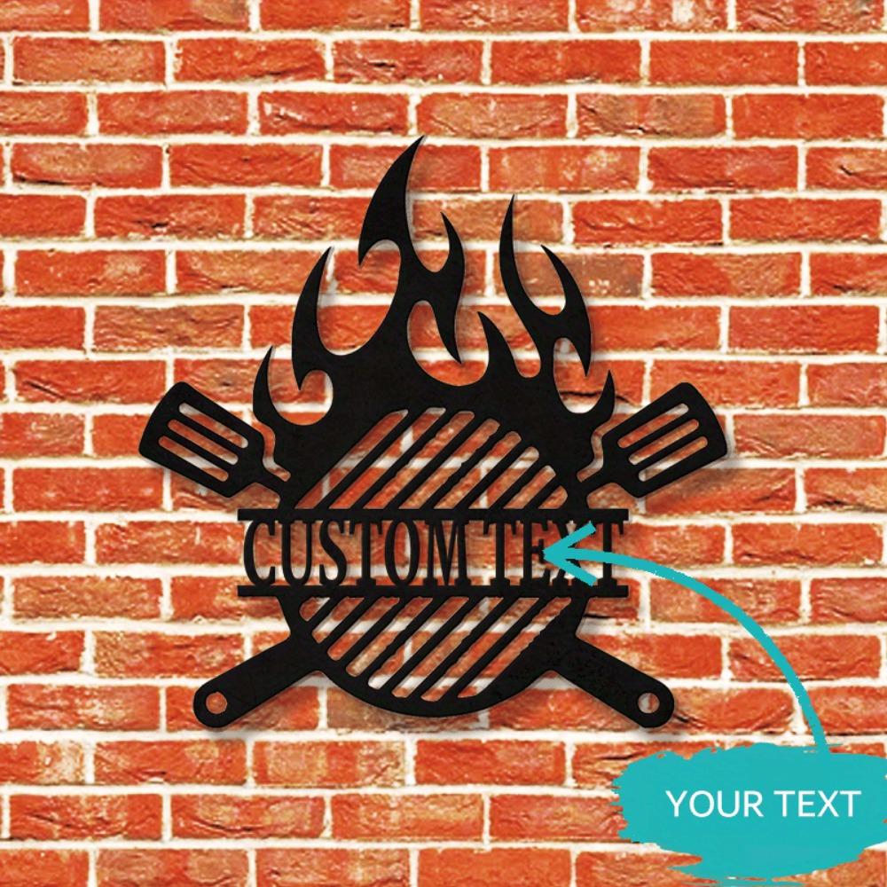 Arte de Pared de Metal Regalo para Barbacoa Decoración de Maestro Parrillero Señal para Cocina Exterior