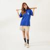 MLB Basic Logo Rückendruck Dopamin Rundhals Kurzarm T-Shirt Unisex T-Shirts Blau 3ATS03023-07BLD