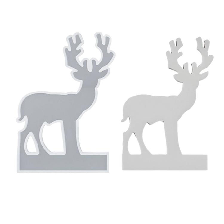 Professional Silicone Christmas Tree Standing Elk Mold Easy Demolding Design Candle Holder Mold for DIY Projects