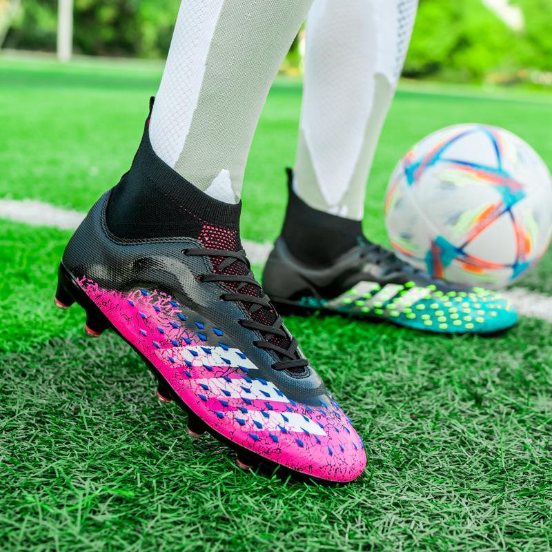 Mandarin Duck Large Size High Top Football Shoes New Men'S And Women'S Training Shoes Student Football Shoes Long Nails Broken Nails Shoes