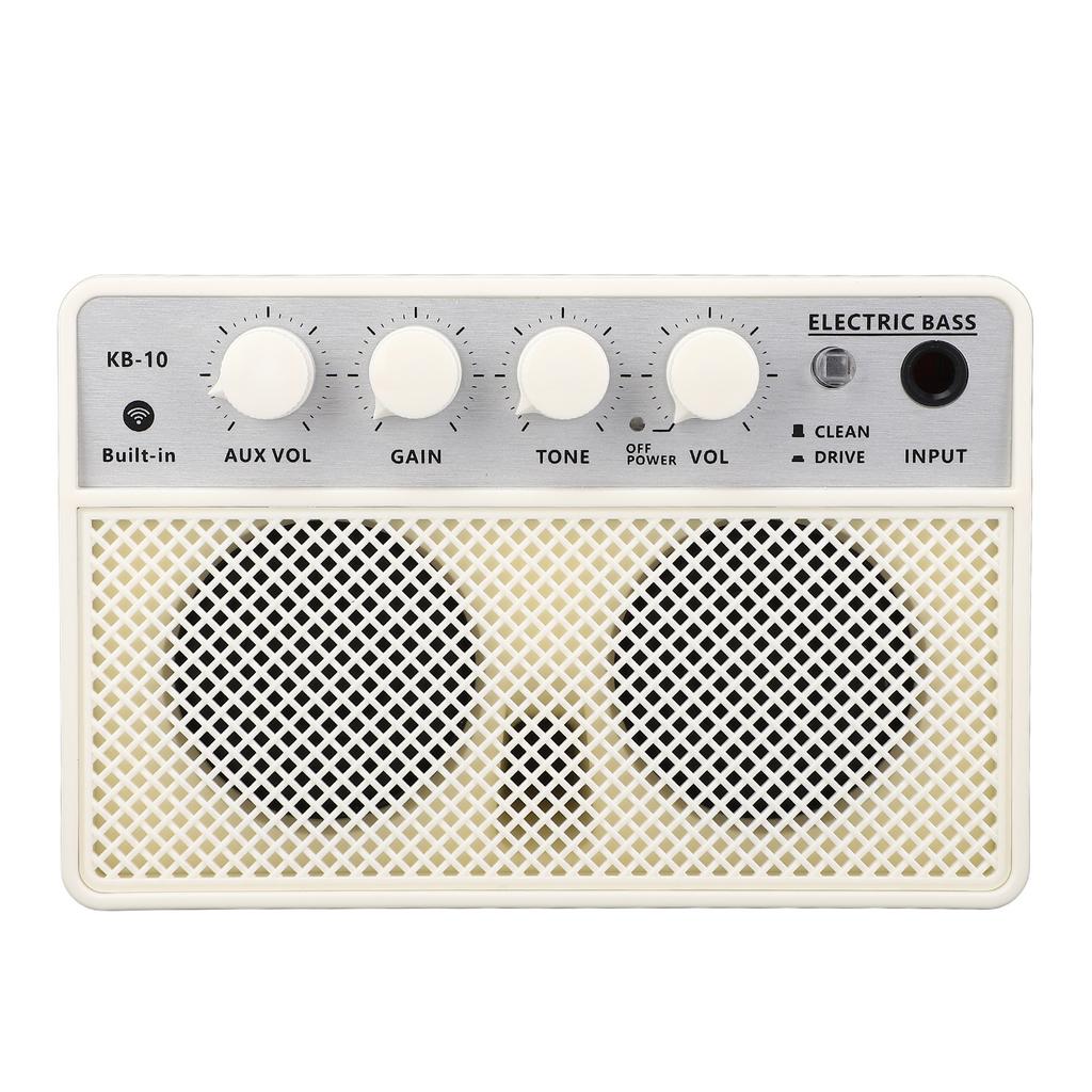 BT Bass Speaker Dual Channel Portable Rechargeable Electric Bass Amplifier 10W DC5V 1A