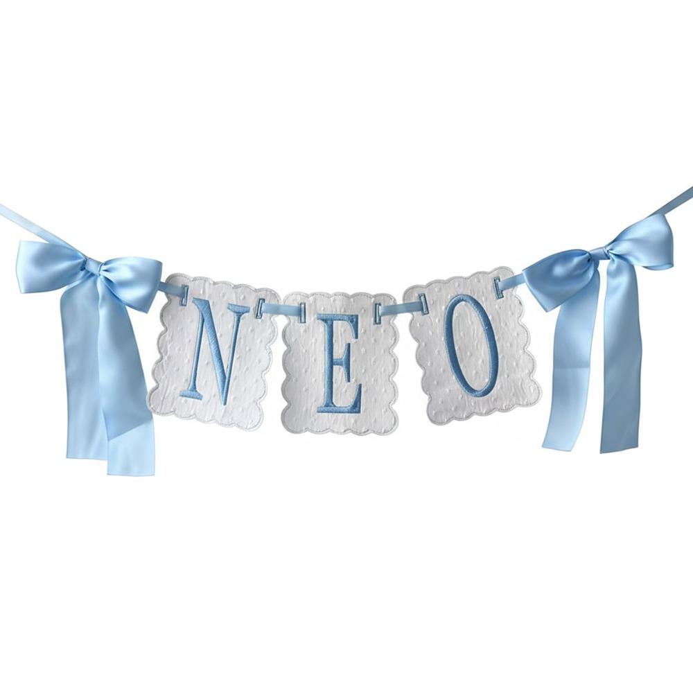 Bowknot One-Year-Old Birthday Cap Pink Blue Embroidery First Birthday Garland Lace Edge Ball Birthday Hat First Birthday