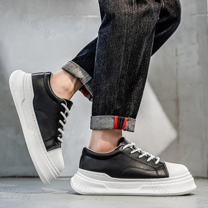 Fashion 2025 Autumn New Niche Design Men's Low Top Thick Soled Casual Sports Shoes Fashion Trend Versatile Comfortable Platform sneakers
