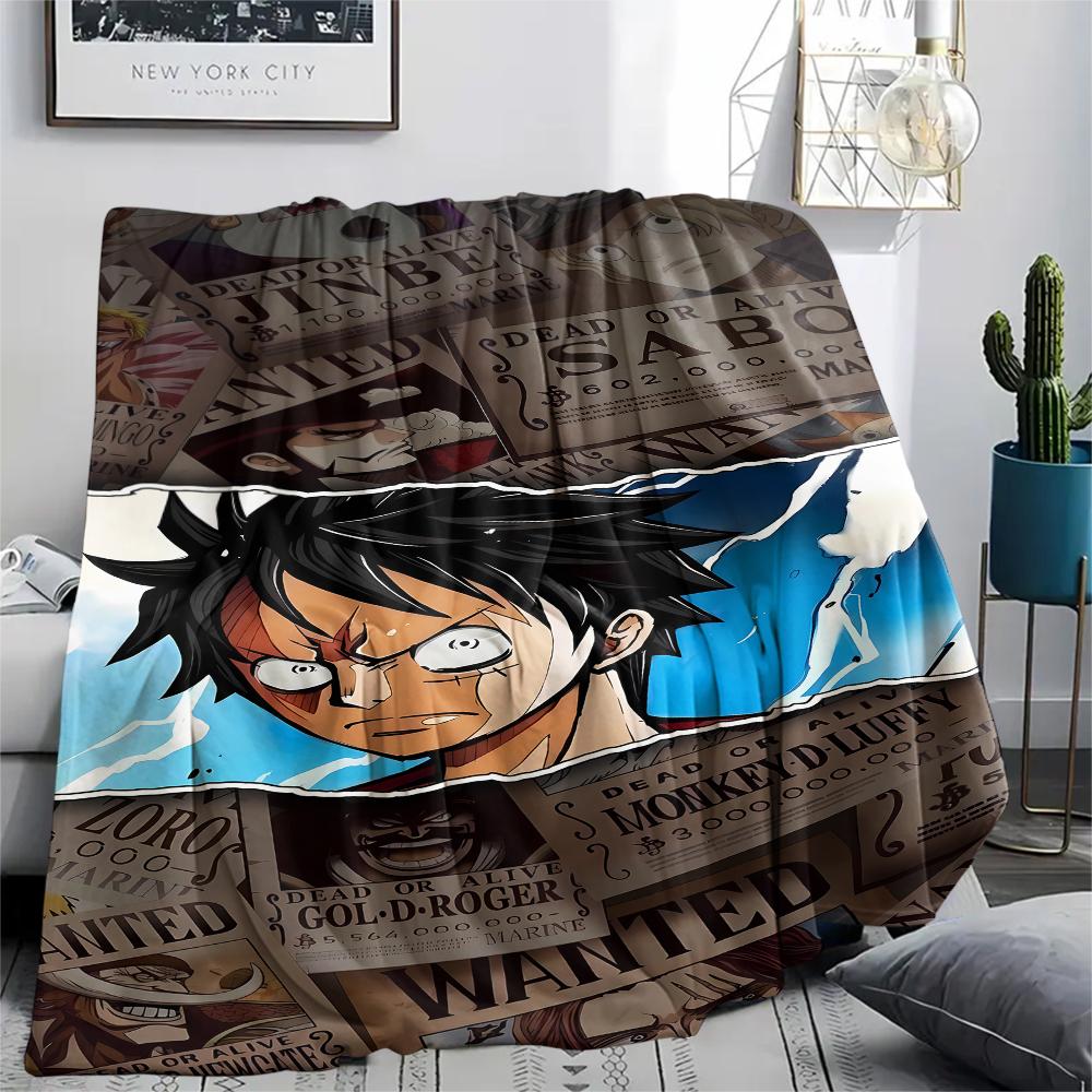 One Piece character Print Flannel Blanket,High quality Comfortable for All Seasons,Home Decor,Warmth and Comfort,Perfect for Christmas Gifts