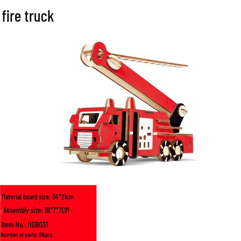 3D Wooden Puzzle Model: DIY Educational Toy for Kids & Adults