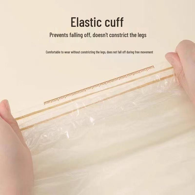 Waterproof Non-Slip Disposable Rain Boot Covers - High-Top, Wear-Resistant, Transparent Plastic Shoe Covers for Outdoor Use