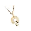 Elegant Diamond Inlaid Titanium Steel Snake Necklace for Women - Shiny Luxury Clavicle Chain