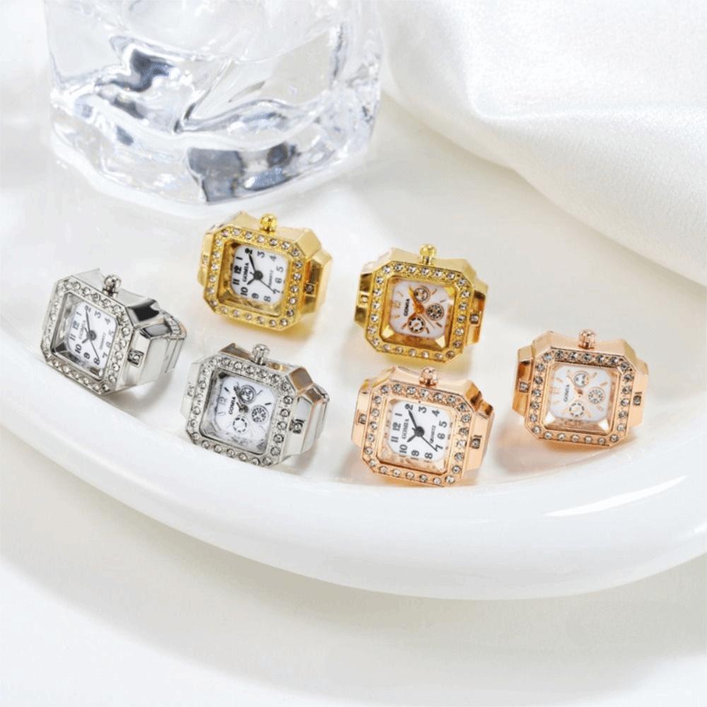 Elastic Ring Watch Alloy Elastic Rings Creative Finger Rings  Jewelry