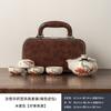Thousand Miles of Jiangshan Travel Guochao Tea Set Portable Kuaike Cup Three Cups Business Companion Kung Fu Ceramic Portable