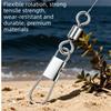 50pcs Stainless Steel Fishhook Lure Connector with Interlock Snap Fish Interlock Snap  Pike Fishing