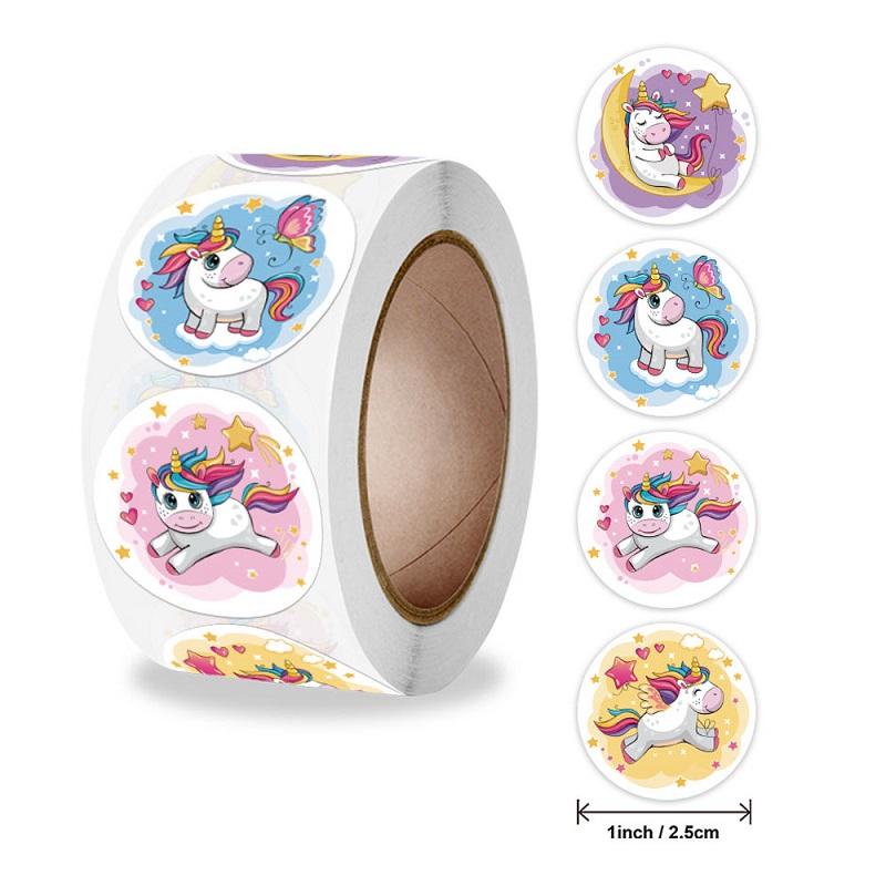 100-500pc Stickers Rolling Animal Roll Stickers Small Cute Game Sticker DIY Gift Sealing Label Decoration