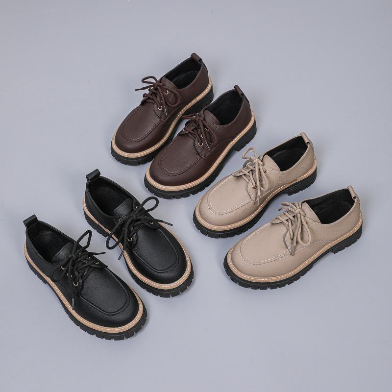 New Round-toed Lace-up Large-sized Casual Shoes for Women