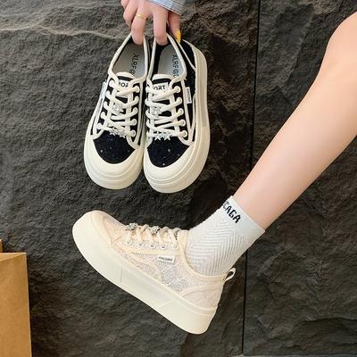 Mesh Breathable Non-slip Fisherman Shoes Thick Sole Heightening Summer Fashion Versatile Comfortable Lace Sports and Leisure Shoes Women