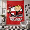 Wall TapestryFallout Vault Boy Art Hanging Cloth Decorative Background Cover for Room Decoration