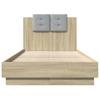 Bed Frame with Headboard and LED Lights Sonoma Oak 75 X 190 Cm