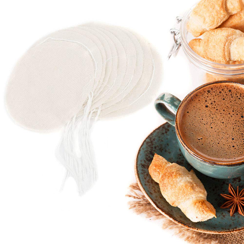 10 Hochdichte Runde Stofffilter für Siphon-Kaffeezubereiter, 10-teiliges Set