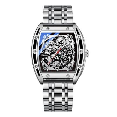 Stylish Stainless Steel Silver 3ATM Water Analog Gear Quartz Movement Perfect for Day Gifts Men's Watch Resistant, Luminous, Display, Calendar,