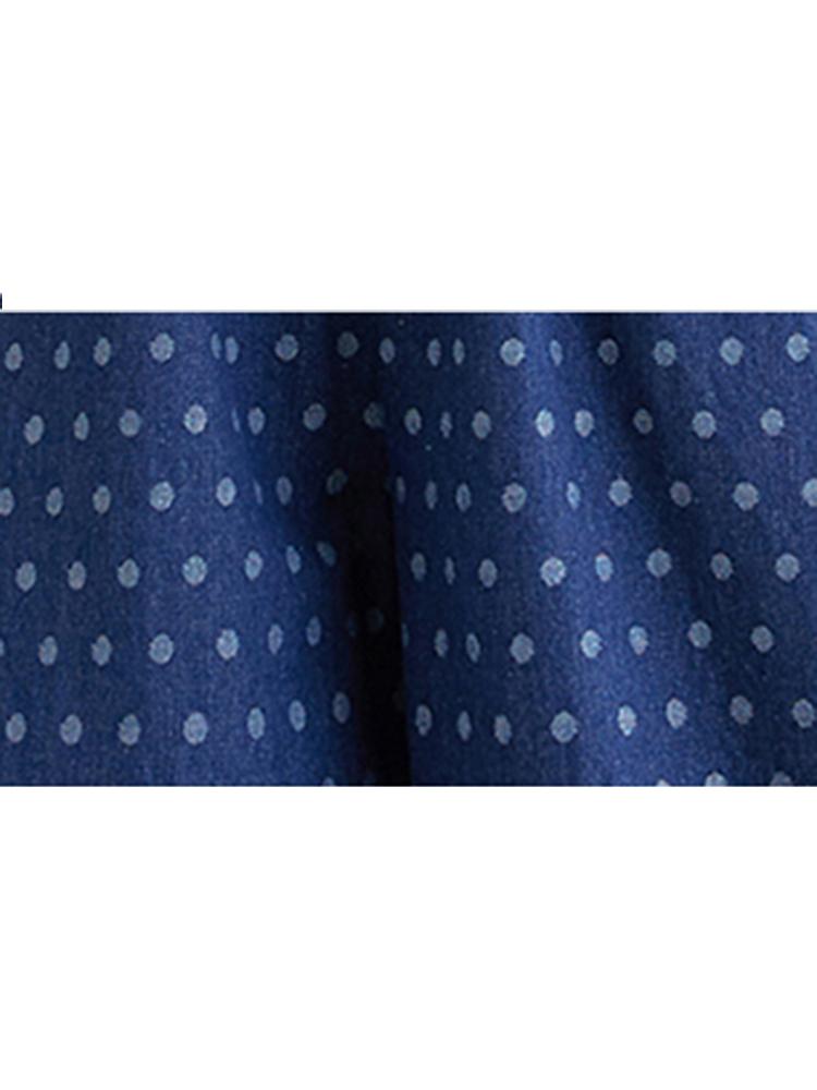 Xitao Casual Loose Vintage Dot Full Length Wide Leg Pants ZYY1074