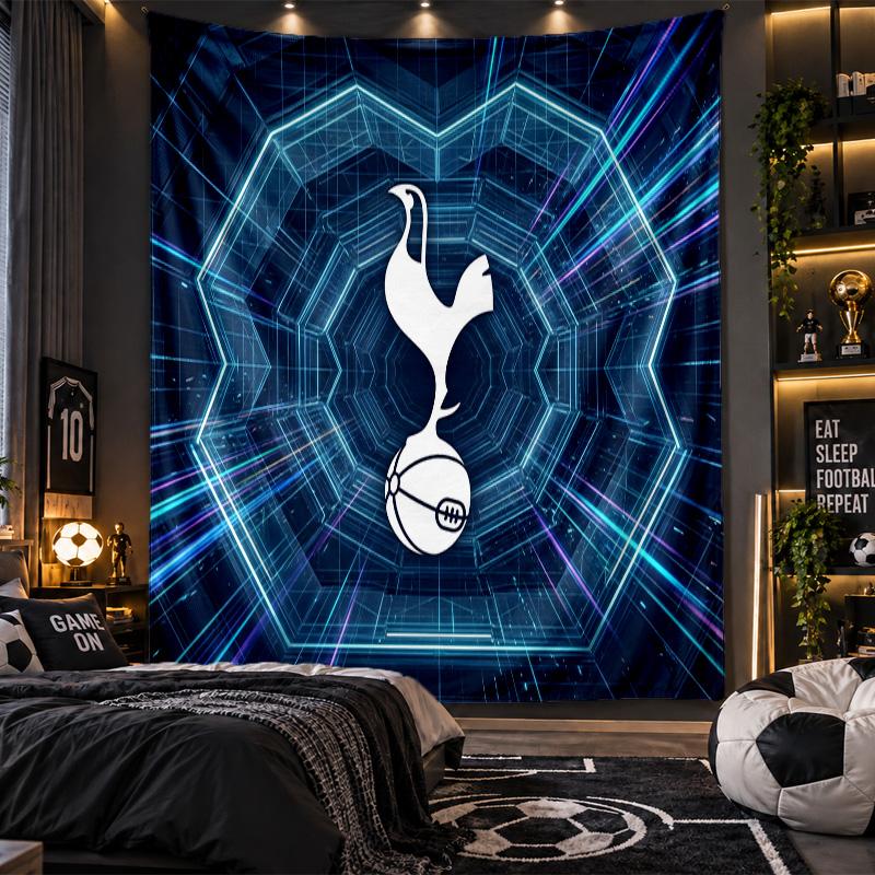 Wall Hanging Tapestry Tottenham Hotspur Print Cloth for Living Room Bedroom Home Decor