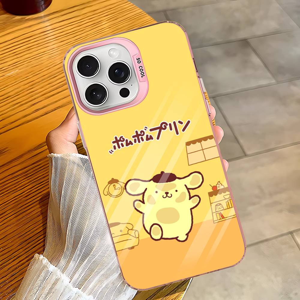 Cartoon P-Pompompurins Cute Phone Case For IPhone 16 15 14 13 12 11 17 Pro MAX Plus Pro Matte Shockproof Cover