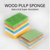 Multi-Layer Compressed Wood Pulp Dish Sponge Random Color Absorbent Easy-Clean Scouring Pad Drawer Storage Kitchen Cleaning Tool