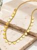Waterproof Stainless Steel Necklace Gold Layered Geometric Choker Hypoallergenic Women's Fashion Jewelry