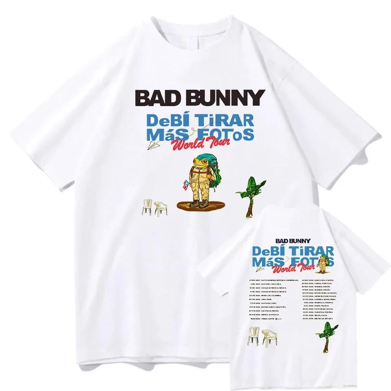

Bad Bunny 2026 World Tour Tshirt Debí Tirar Más Fotos Album NEW Tshirts Oversized Short Sleeve Cotton Oneck Fashion Clothes S