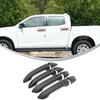 Matte Black ABS Exterior Door Handle Trim For Mazda BT-50 +