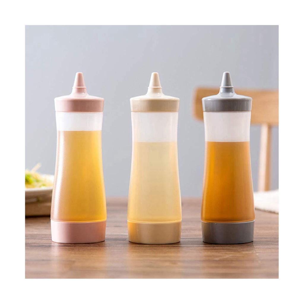 6 sztuk butelek na sosy do wyciskania Ketchup Butelka Pojemniki na musztardę do kuchni Sosy, Beżowe