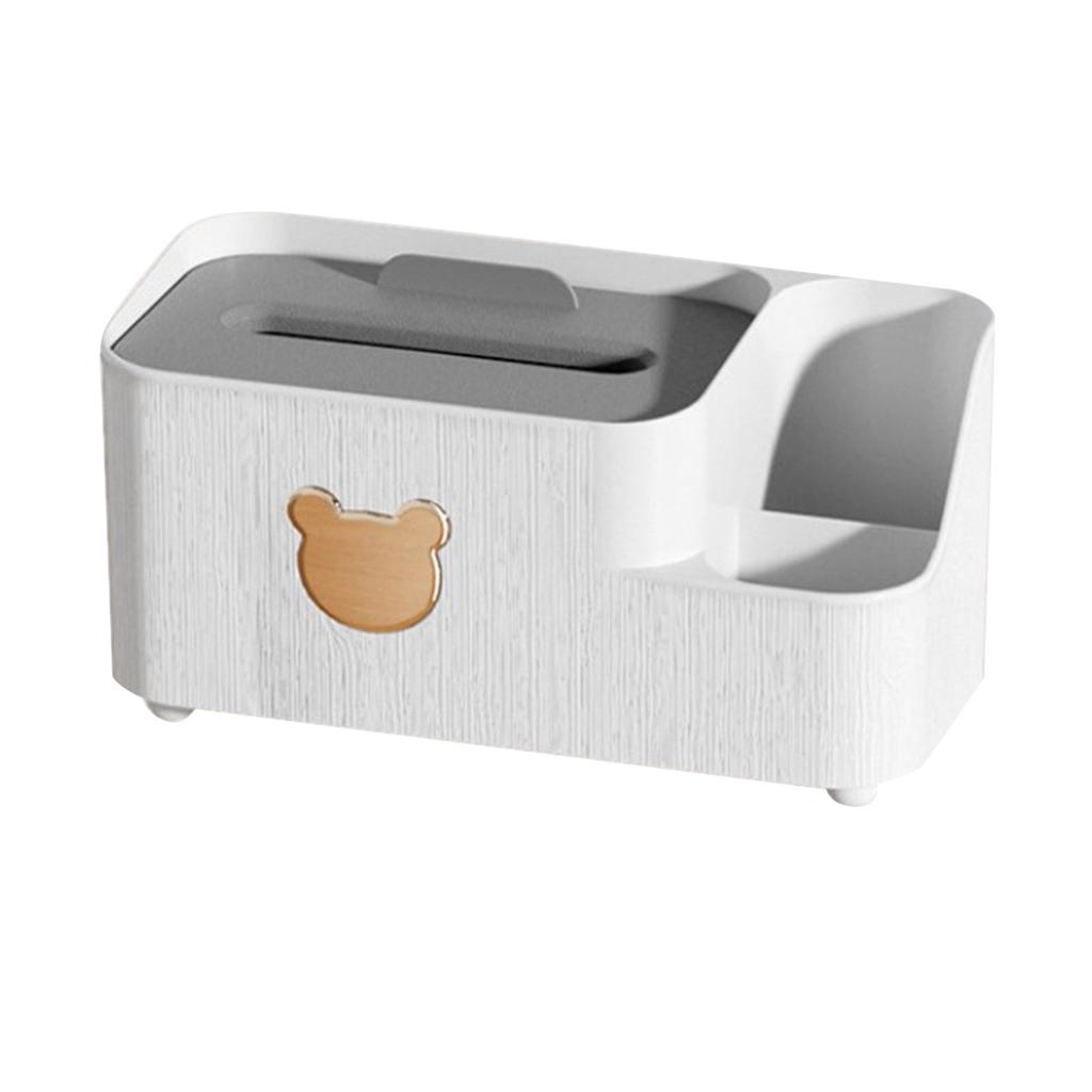 Desk Tissue Box Cover PP Rectangular Multifunctional Cute Modern Tissue Dispenser Holder with