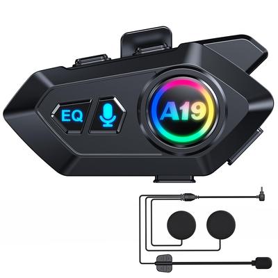 Bike Intercom Bluetooth V5.4, IPX6 Waterproof, Helmet Speaker, CVC/DSP Noise Suppression Technology, 1.6 Inches