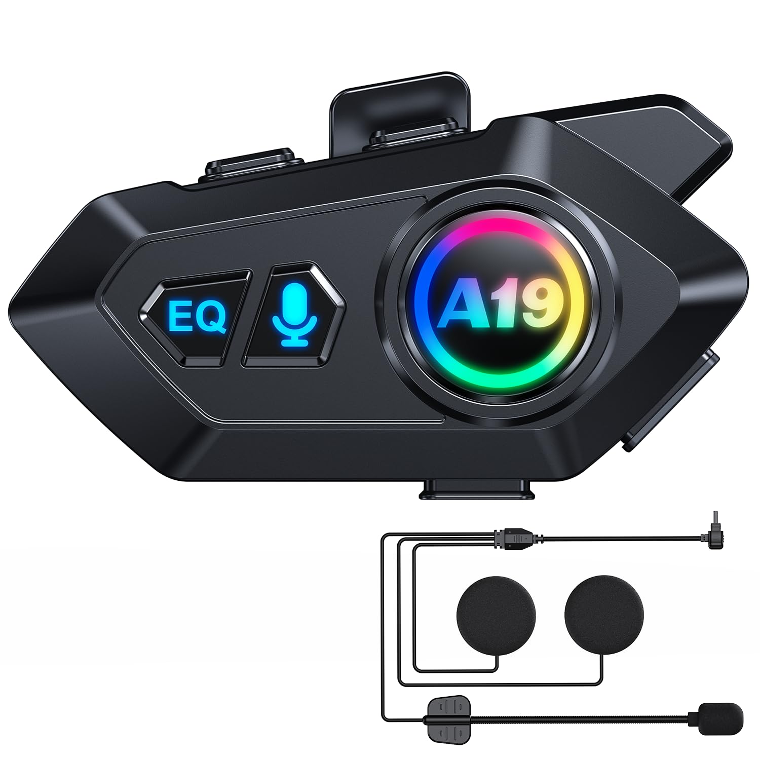 

Bike Intercom Bluetooth V5.4, IPX6 Waterproof, Helmet Speaker, CVC/DSP Noise Suppression Technology, 1.6 inches