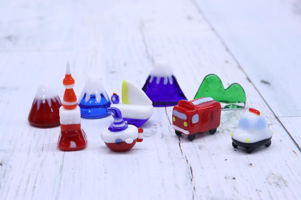 [Amazon.co.jp Exclusive] [Commercial Set] Cute Glasswork Petit Series Submarine (Red) Set of 6