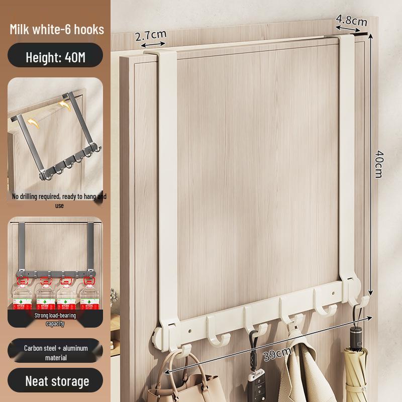 Silent Adhesive Wall-Mounted Clothes Hanger Hook for Bedroom Doors