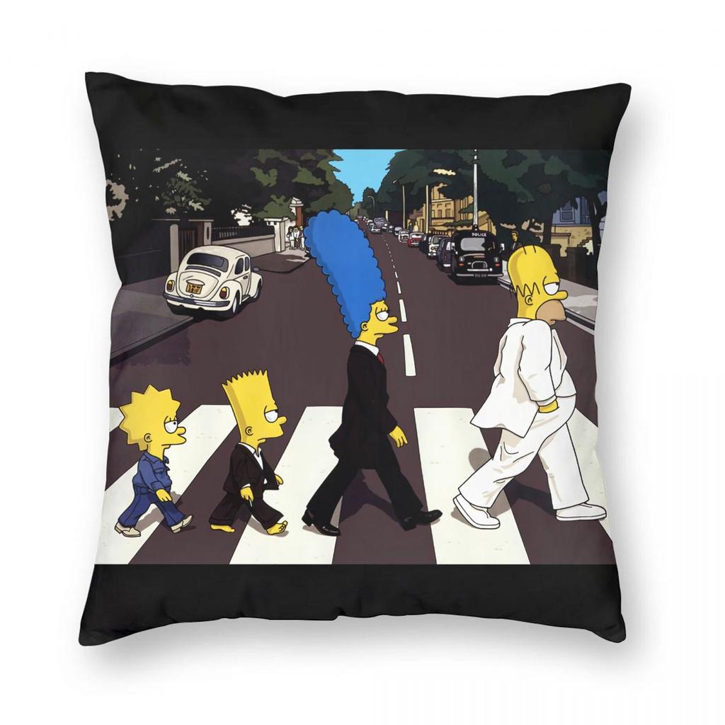 The Simpsons Cartoon Pillowcase Soft Polyester Cushion Cover Decorative Pillow Case Cover Home Zippered