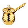 Stainless Mini Cooking Pot Lidded Hammered with Lid Colored 200ML