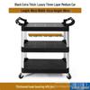 Commercial Three-Tier Plastic Push Cart for Dish Collection In Restaurants and Hotels