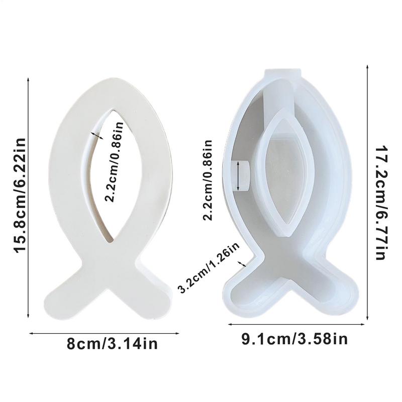 3D Fish Shape Hydroponic Candle Silicone Mold DIY Gypsum Candle Holder Vase Desktop Decoration Ornament