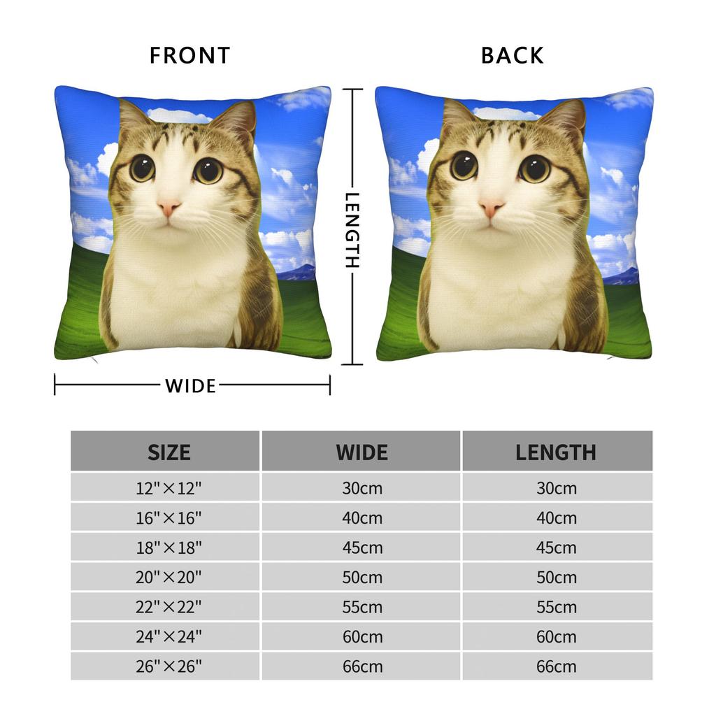 Retro Desktop Meowl Cat Meme Pillow Cover Soft Cushion Cover Vintage Pillow Case For Wedding Party Home Decor