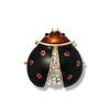 SKEDS Fashion Cute Ladybug Rhinestone Brooches For Women's Men's Clothing Insect Metal Enamel Pins Banquet Brooch Jewelry Gift