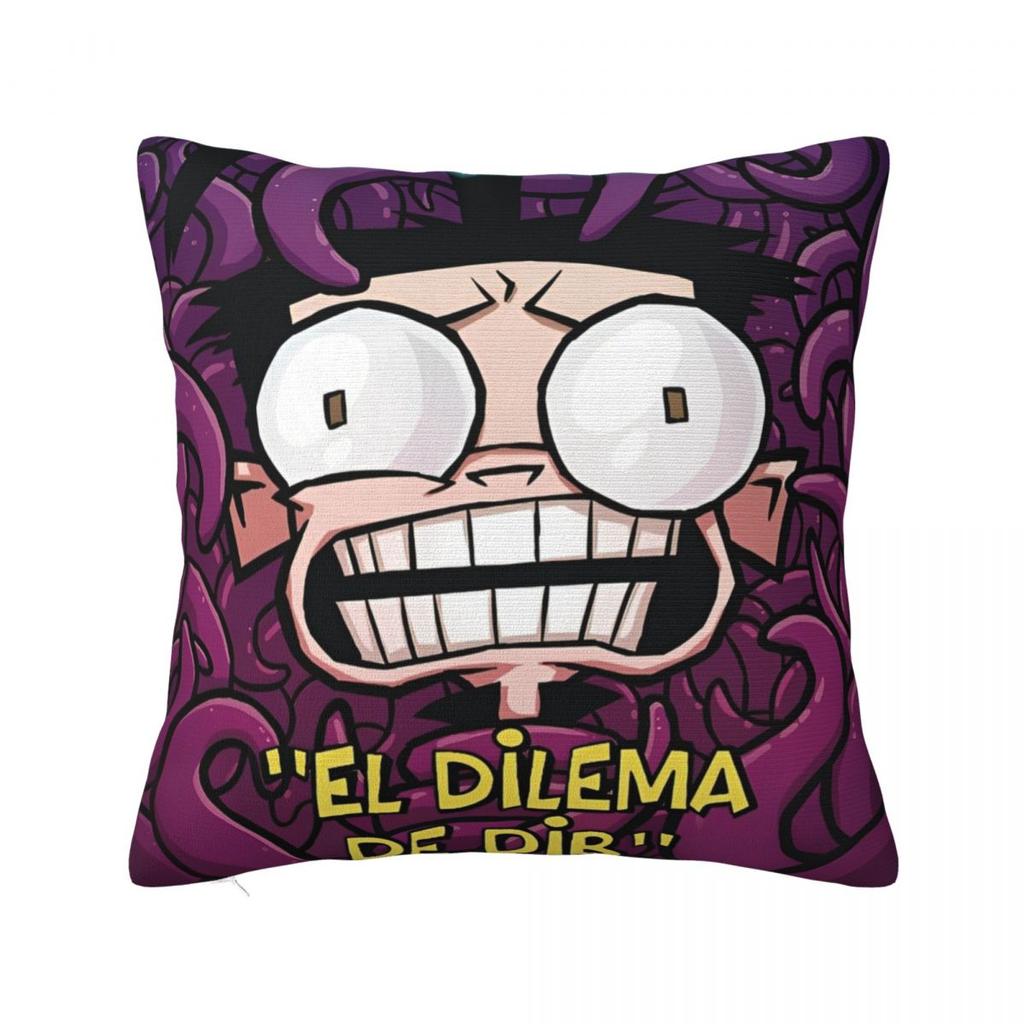 Invaders Zims Cartoon Square Pillow Case Cushion Covers Funny Zippered Decor Throw Pillow Case Cover For Home 40X40Cm