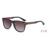 2026New wooden-framed polarized sunglasses, small frame, trendy and fashionable, retro style, for both men and women TR Box7733WD
