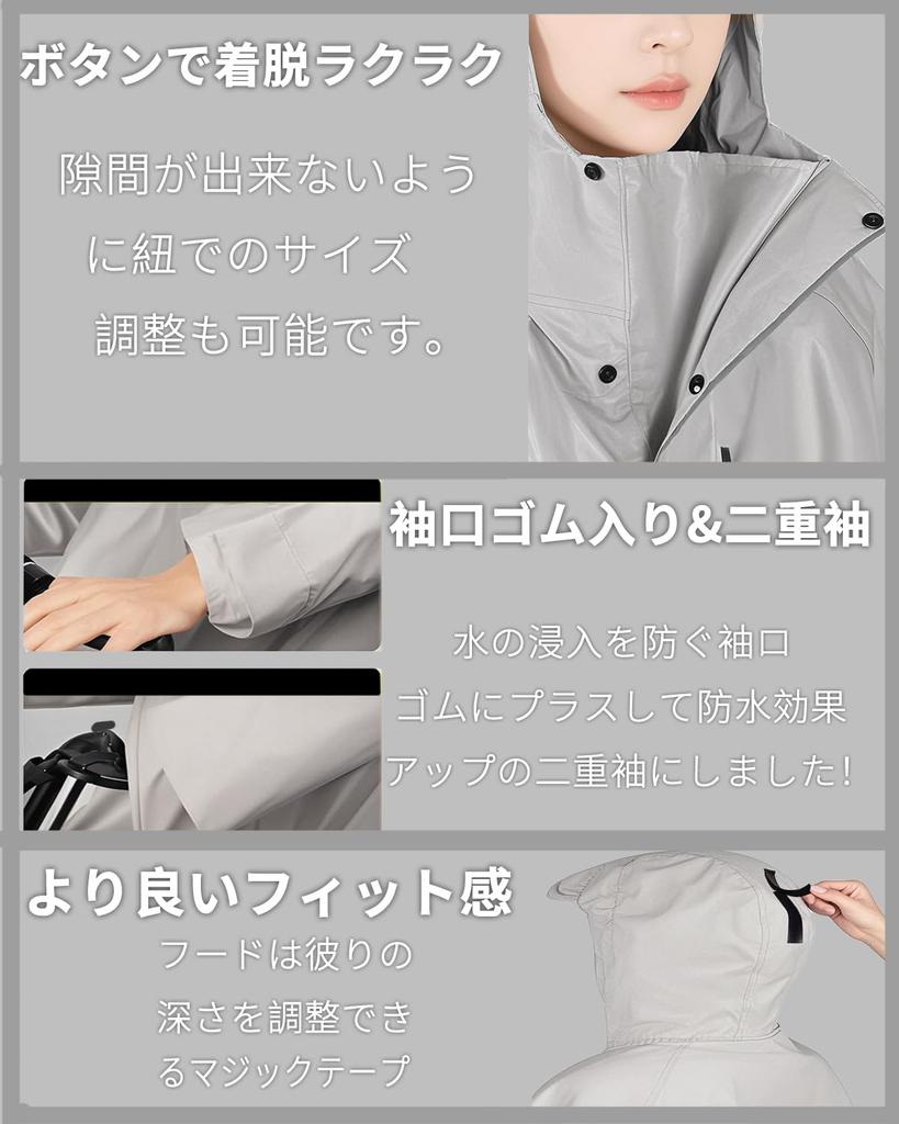 Koramaku Wasserdichter Regenmantel für langanhaltenden Regen Hält Knie Perfekt für und Outdoor Stilvoller Damen-Fahrradponcho, Leicht, Schnelltrocknend, Trocken,